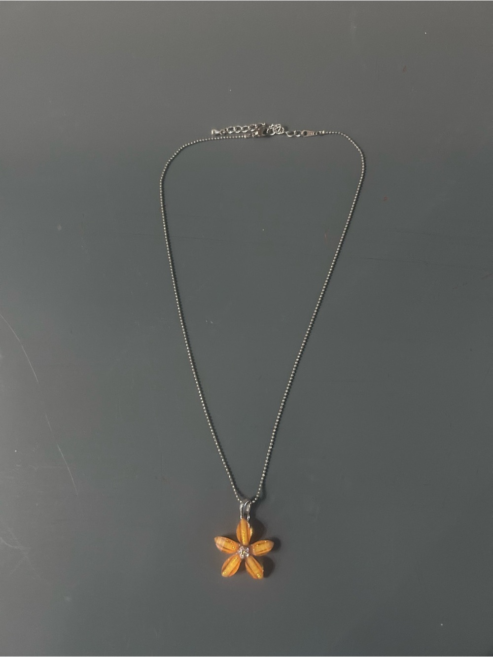 Yellow Flower Pendant Necklace – Women Jewelry